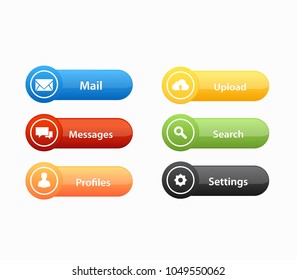 Call to action buttons set design