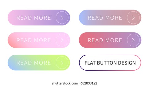 Call to action buttons set flat design ; Read more Button.Vector illustration buttons with colorful gradient or color transition for your brilliant Web button, mobile devices, icons, banner & more.
