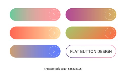 Call to action buttons set flat design ; blank buttons vector illustration with colorful gradient or color transition for your brilliant design web button, mobile devices, icons, banner and more.