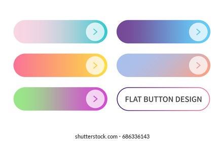 Call to action buttons set flat design ; blank buttons vector illustration with colorful gradient or color transition for your brilliant design web button, mobile devices, icons, banner and more.