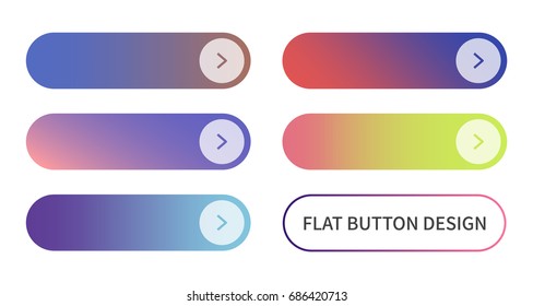 Call to action buttons set flat design ; blank buttons vector illustration with colorful gradient or color transition for your brilliant design web button, mobile devices, icons, banner and more.