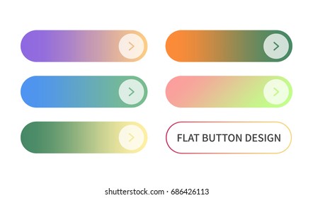 Call to action buttons set flat design ; blank buttons vector illustration with colorful gradient or color transition for your brilliant design web button, mobile devices, icons, banner and more.