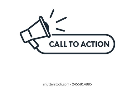 Call to action design logo template illustration