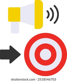 Call To Action Flat Vector Icon Design