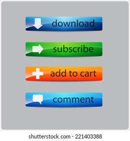 Call Action Glow Button, high quality vector eps10