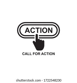 CALL FOR ACTION ICON , ADVERTISING ICON