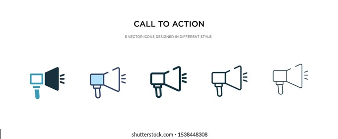 call to action icon in different style vector illustration. two colored and black call to action vector icons designed in filled, outline, line and stroke style can be used for web, mobile, ui