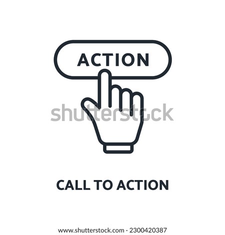 Call to action icon in flat style. suitable for app or website.