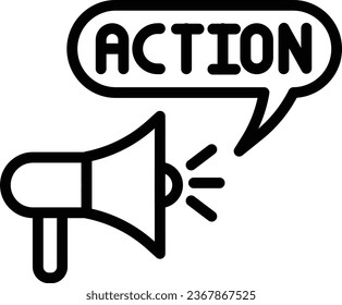 Aufruf zum Action Icon Marketing Vektorgrafik E-Mail-Illustration