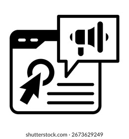 Call To Action Icon Mixed Style Vector Illustration