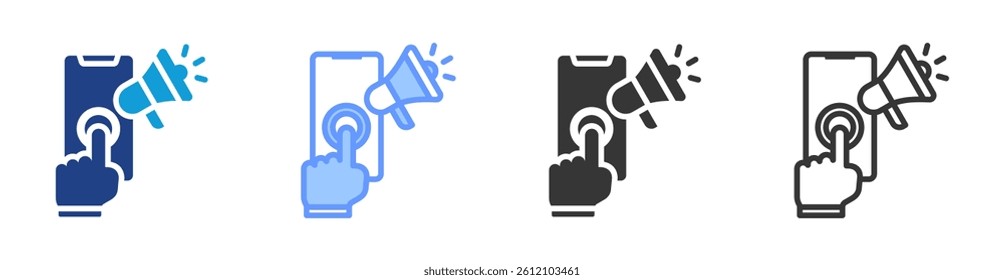 Call To Action icon set multiple style collection