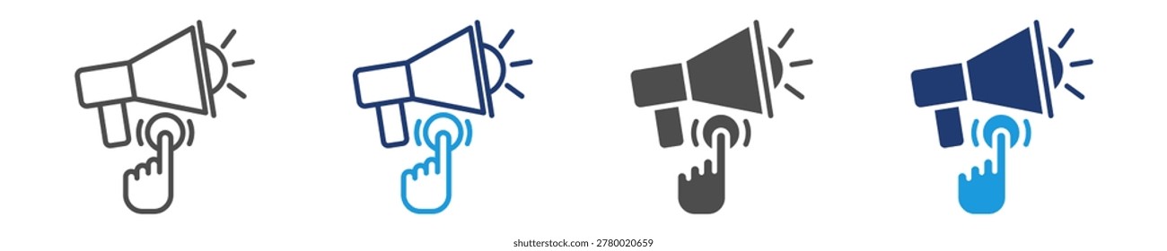 call to action icon set multiple style