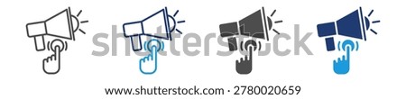call to action icon set multiple style