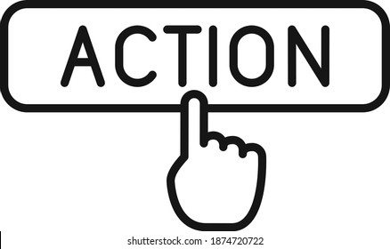 Call to action icon , vector illustration