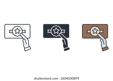 call to action icons isolated on White Background. Flat style design