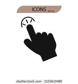 call to action icons  symbol vector elements for infographic web