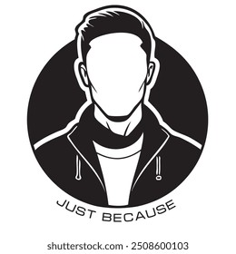 Call for action involving Just Because. Vector illustration