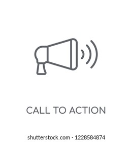 Call to Action linear icon. Modern outline Call to Action logo concept on white background from Technology collection. Suitable for use on web apps, mobile apps and print media.