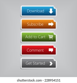 Call to Action Paper Folds Style, high quality vector EPS10