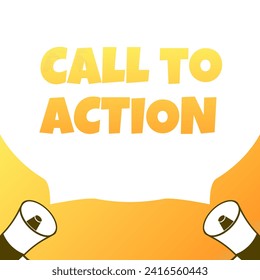 Call to action sign icon. Flat style. Vector illustration