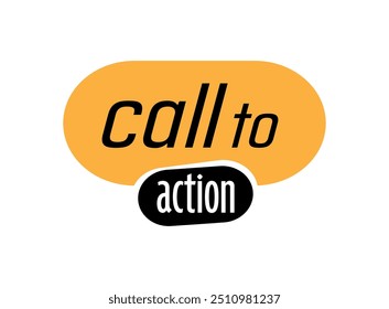 call to action text information sign