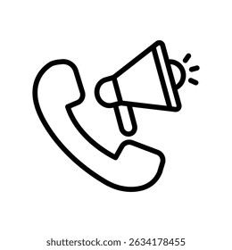 Call To Action Vector outline icon. Eps 10 file