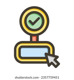 Call To Action Vector Thick Line Filled Colors Icon For Personal And Commercial Use.
