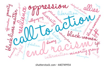 Call To Action word cloud on a white background. 