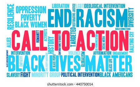 Call To Action word cloud on a white background. 