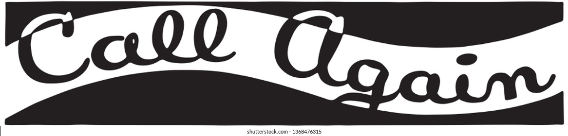 Call Again - Retro Ad Art Banner