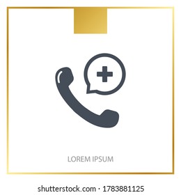 call an ambulance icon. Vector illustration EPS 10.