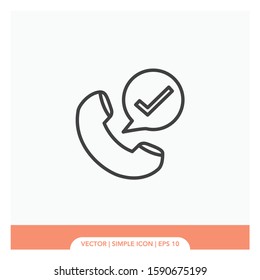Call approve Icon Vector Illustration