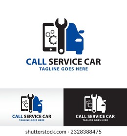 call auto car service repair logo design vector icon symbol