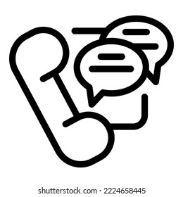 Call babysitter icon outline vector. Baby education. Online service
