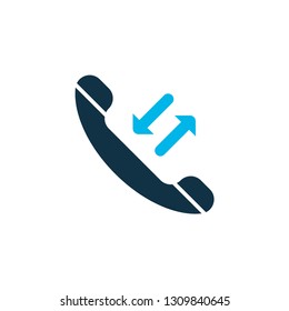 Call back icon colored symbol. Premium quality isolated receiver element in trendy style.