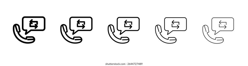 Call back icon flat illustration set logo