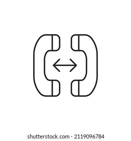 Icono de devolución de llamada. Ilustración vectorial negra de alta calidad.