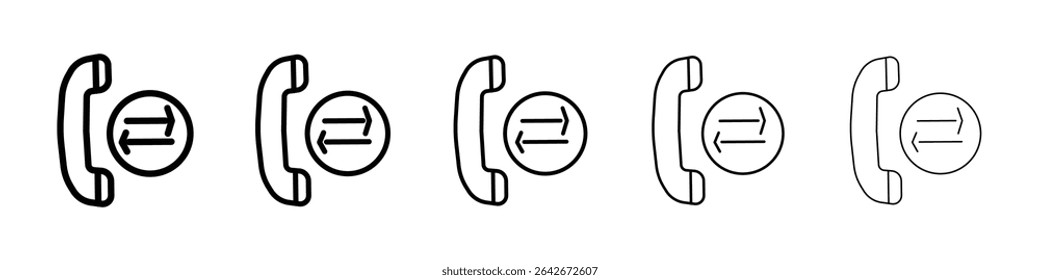 Call back icon isolated vector on white background set
