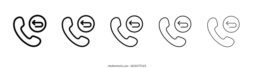 Call back icon outline simple illustration isolated