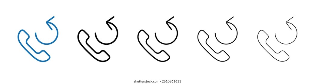 Call back icon Outline vector logo for web ui