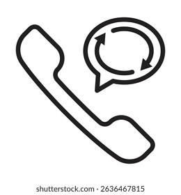 Call back icon Thin line illustration