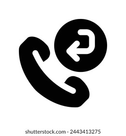 call back icon. vector glyph icon for your website, mobile, presentation, and logo design.