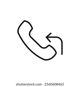 Call back icon vector line logo art