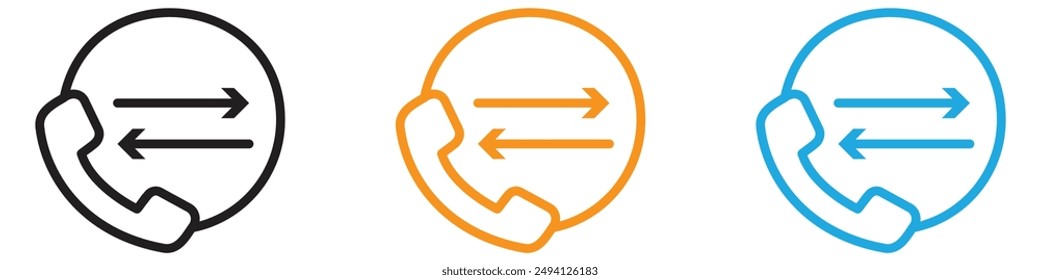 Call back icon vector logo set collection for web app ui