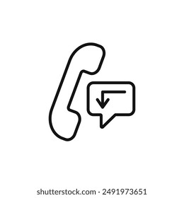 Call back logo sign vector outline