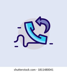 Call Back. Vector modern line design illustration icon