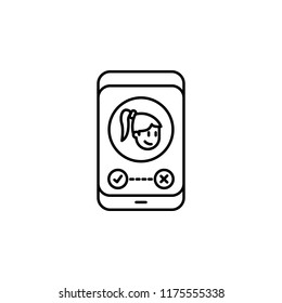 call from beloved icon. Element of friendship icon for mobile concept and web apps. Thin line call from beloved icon can be used for web and mobile