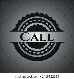 Call black emblem. Vintage. Vector Illustration. Detailed.
