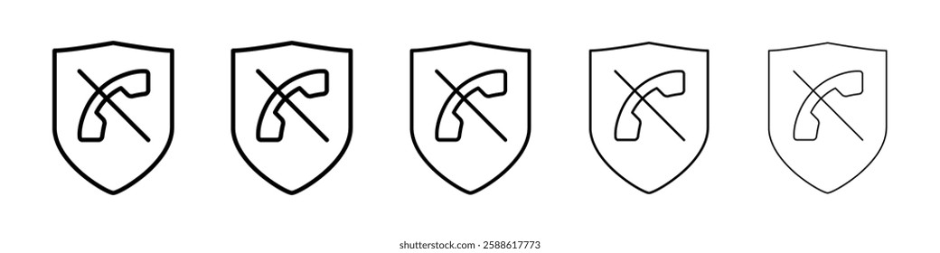Call blackist icon Vector logo sign