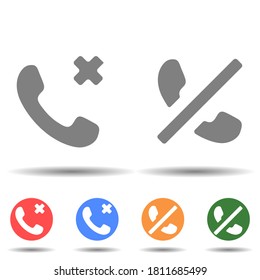 Call block, reject icon vector logo isolated on background